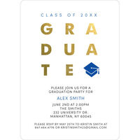 Gold Foil Graduate Invitations
