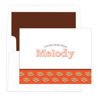 Orange S'More Foldover Note Cards