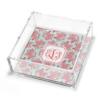 Coral Reef Petite Lucite Trinket Tray