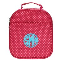 Embroidered Pink Dot Lunch Box