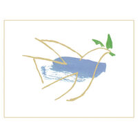 Foil Peace Dove Holiday Cards