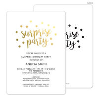 Surprise Party Confetti Dot Invitations