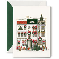 Cheerful Brownstone Holiday Cards