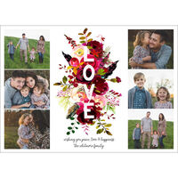 White Boho Holiday Photo Cards