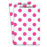 Shocking Pink Polka Dot Notepad