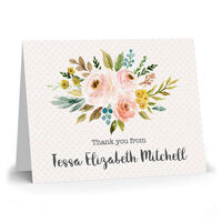 Floral Bunch Folded Thank You Note Cards