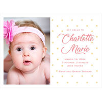 Petite Stars Photo Birth Announcements