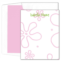 Pink Flower Flat Note Cards