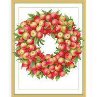 Apple Wreath Holiday Cards