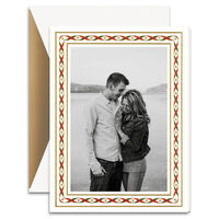 Vertical Woven Ribbons Photo Cards