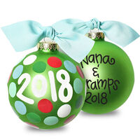 Celebrate 2018 Glass Christmas Ornament
