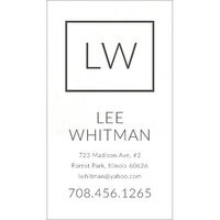 Duo Initial Frame Letterpress Contact Cards