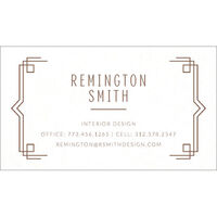 Deco Border Letterpress Business Cards