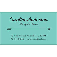 Arrow Contact Cards - Raised Ink