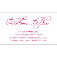 Mom Boss Contact Cards - Raised Ink