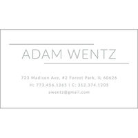 Double Line Contact Cards - Raised Ink