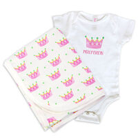 Princess Onesie and Baby Blanket Set