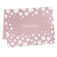 Floating Daisies Shimmer Folded Note Cards
