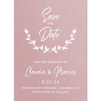 Laurel Shimmer Save the Date Cards
