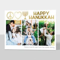 Hanukkah Icon Foil Multi Photo Cards