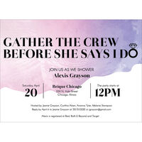 Gather The Crew Bridal Shower Invitations
