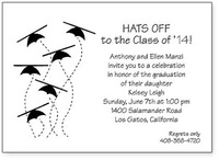 Hats Off Graduation Invites