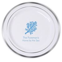 Coral Reef Premium Banded Plastic Plates