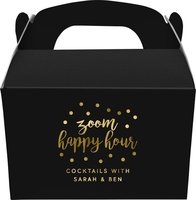 Confetti Dot Zoom Happy Hour Gable Favor Boxes