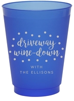 Confetti Dot Driveway Wine Down Colored Shatterproof Cups