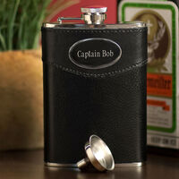 8 oz. Leather Flask