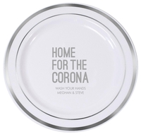 Home For The Corona Premium Banded Plastic Plates