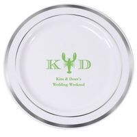 Initial Lobster Premium Banded Plastic Plates