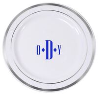 Condensed Monogram Premium Banded Plastic Plates