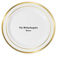 Michaelangelo Premium Banded Plastic Plates