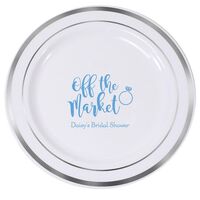 Off The Market Premium Banded Plastic Plates