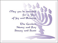 Gradient Menorah Jewish New Year Cards