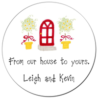 Topiary Round Gift Stickers
