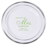 Soon to be Mrs. Premium Banded Plastic Plates