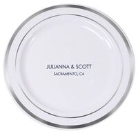 Small Text Premium Banded Plastic Plates