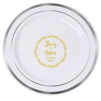 Sweet Wreath Premium Banded Plastic Plates