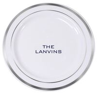 Simply Stylish Premium Banded Plastic Plates
