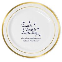 Twinkle Twinkle Little Star Premium Banded Plastic Plates
