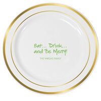 Studio Eat, Drink Be Merry Premium Banded Plastic Plates