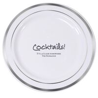 Studio Cocktails Premium Banded Plastic Plates