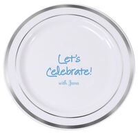Studio Let's Celebrate Premium Banded Plastic Plates