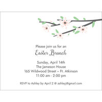 Floral Branch Flat Invitations