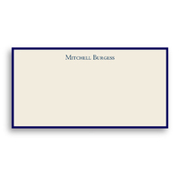 Distinctive Navy Border Monarch Note Cards
