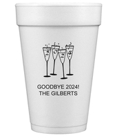 2025 New Years Glasses Styrofoam Cups
