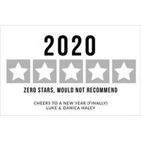 Zero Star Review New Year Cards