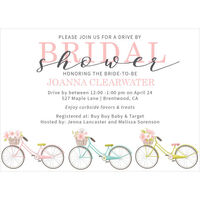 Bicycle Trio Bridal Shower Invitations